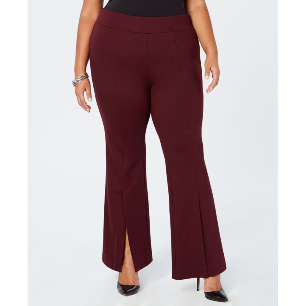 INC International Concepts Plus Size Ponte Knit Slit Front Pants